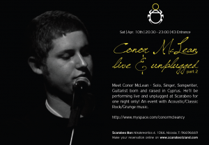 Cyprus : Conor McLean Live & Unplugged