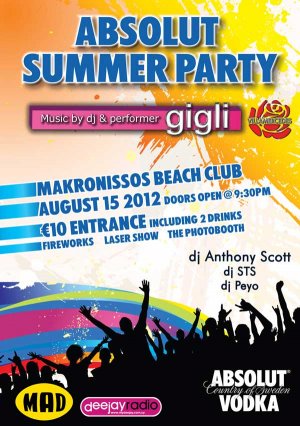 Cyprus : Absolut Summer Party