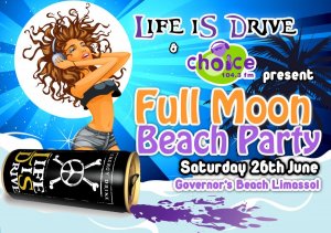 Cyprus : Full Moon Beach Party