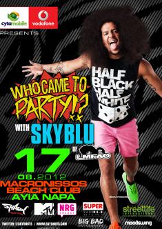 Cyprus : Who came to Party? With Skyblu of LMFAO